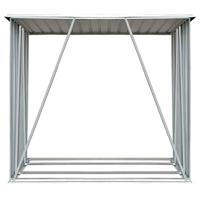 VidaXL Haardhoutschuur 163x83x154 cm gegalvaniseerd staal bruin - thumbnail