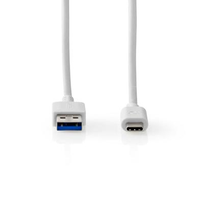 Nedis USB-Kabel | USB 3.2 Gen 1 | USB-A Male | USB-C Male | 60 W | 5 Gbps | Vernikkeld | 1.00 m | Rond | PVC | Wit | Doos - CCGW61600WT10 Nedis USB-Kabel | USB 3.2 Gen 1 | USB-A Male | USB-C Male | 60 W | 5 Gbps | Vernikkeld | 1.00 m | Rond | PVC | Wit | Doos - CCGW61600WT10