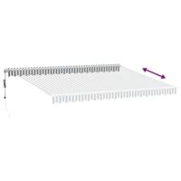 Luifel automatisch uittrekbaar LED 450x350 cm antraciet en wit - thumbnail