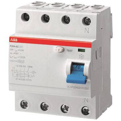 ABB 2CSF204101R1630 F204A-63/0,03 Aardlekschakelaar A 4-polig 63 A 0.03 A 230 V ABB 2CSF204101R1630 F204A-63/0,03 Aardlekschakelaar A 4-polig 63 A 0.03 A 230 V