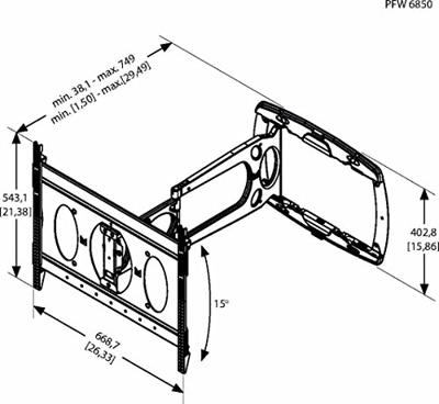 Vogels PFW 6850 TV beugel Zwart