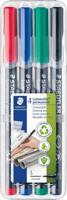 Staedtler Lumocolor permanent S DRY SAFE 313 WP4 Permanent marker Rood, Blauw, Groen, Zwart Watervast: Ja - thumbnail