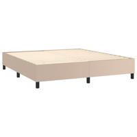 Boxspring met matras kunstleer cappuccinokleurig 180x200 cm - thumbnail