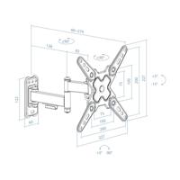 TV houder TooQ LP1344TN-B 20 kg - thumbnail