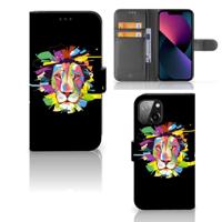 Apple iPhone 13 Leuk Hoesje Lion Color - thumbnail