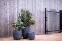 Capi waste elegant laag rib nl kunststof bloempot 46x58 cm terrazzo beige - thumbnail