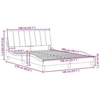Bedframe zonder matras "Hanko" stof donkerbruin 180x200 cm - thumbnail
