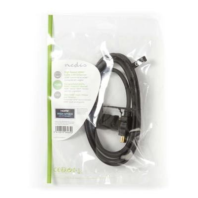 High Speed HDMI-kabel met Ethernet - HDMI-connector - HDMI-connector links haaks - 1,5 m