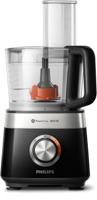 Philips hr7530/10 viva collection compacte keukenmachine zwart/rvs - thumbnail