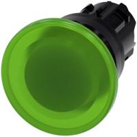 Siemens 3SU10011BD400AA0 3SU1001-1BD40-0AA0 Paddenstoelknop Kunststof frontring Knop Zwart, Groen 1 stuk(s) - thumbnail