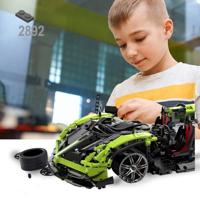 Pagani Huayra BC 1:8 bouwstenen/bouwset - Groen - thumbnail