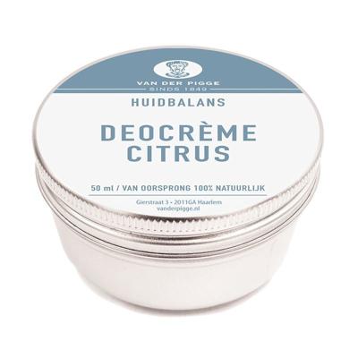 van der Pigge Huidbalans deocreme citrus 50 Milliliter