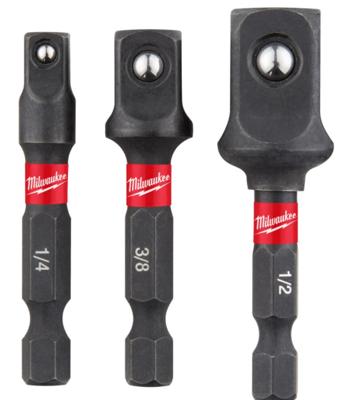 Milwaukee Dopadapter 1/4" zeskant naar 1/4", 3/8" & 1/2" vierkant - 4932479228
