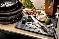 Koksmes - GESMEED - KATAI - VG10 staal - Handvat van wortelhout - 16 cm lang - thumbnail