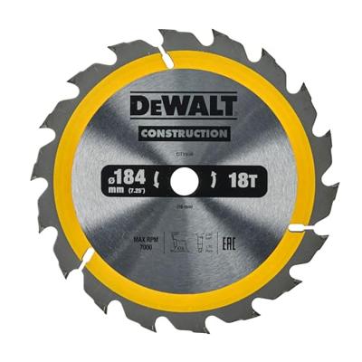 DeWalt Accessoires Cirkelzaagblad 184x16x18t, positief 20°, kerf 2,6mm - DT1938-QZ DeWalt Accessoires Cirkelzaagblad 184x16x18t, positief 20°, kerf 2,6mm - DT1938-QZ