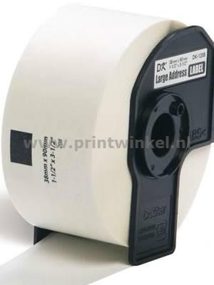 Brother DK-11208 Rol met etiketten 39 x 90 mm Papier Wit 400 stuk(s) Permanent hechtend DK11208 Adresetiketten Brother DK-11208 Rol met etiketten 39 x 90 mm Papier Wit 400 stuk(s) Permanent hechtend DK11208 Adresetiketten