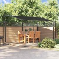 Luifel 4x3 m 180 g/m stof en staal antracietkleurig - thumbnail