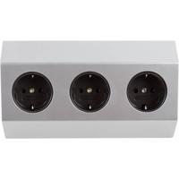 Heitronic 500071 Stekkerdoos Wit, Zilver 1 stuk(s) - thumbnail