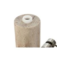 Zeepdispenser Home ESPRIT Crème Zilverkleurig Hars Polyethyleen Marmer 7 x 7 x 17,5 cm - thumbnail