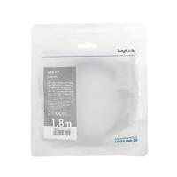 LogiLink CUA0100 - USB 3.2 Gen 1-DisplayPort aansluitkabel 4K/60 Hz, aluminium, zwart/grijs, 1,8 m - thumbnail