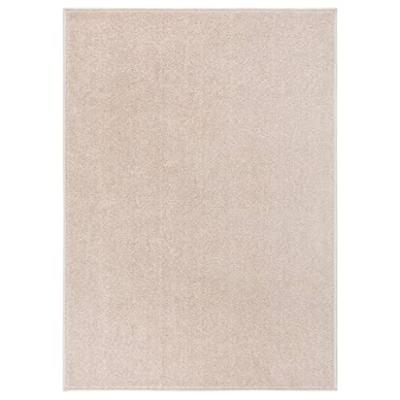 VidaXL Vloerkleed kortpolig 120x170 cm donkerbeige