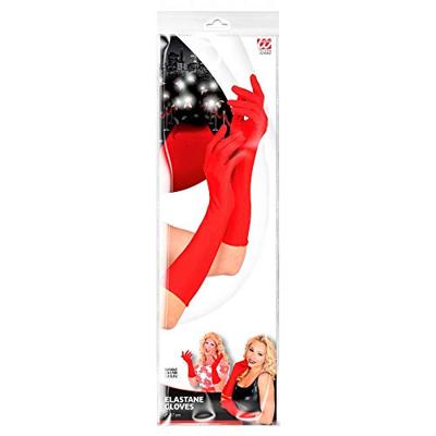 Handschoenen lycra 37cm rood - thumbnail