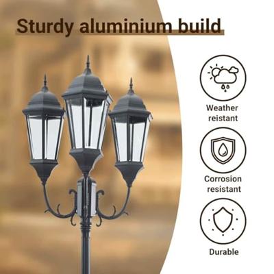 VidaXL Tuinverlichting brons 61 x 53 x 235 cm aluminium en glas
