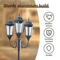 VidaXL Tuinverlichting brons 61 x 53 x 235 cm aluminium en glas - thumbnail