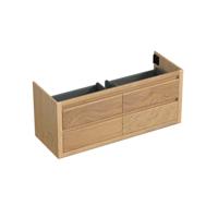 Onderkast Forzalaqua Gela 140x51x60 Cm 4 Softclose Lades Eiken Smoke - thumbnail