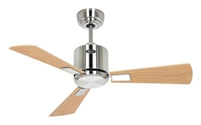 CasaFan ECO NEO III 92 BN-AH/BU WiFi Flügel Ahorn/Buche Plafondventilator 12 W (Ø x h) 92 cm x 360 mm Chroom (geborsteld) Met afstandsbediening, Timer, Met