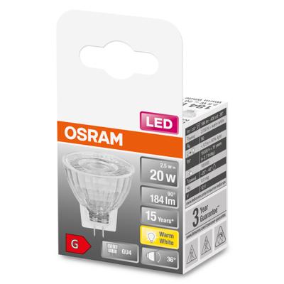 OSRAM HOMELIGHTING 4058075433403 LED-lamp Energielabel E (A - G) GU4 Reflector 1.8 W = 20 W Warmwit (Ø x l) 35 mm x 38 mm 1 stuk(s)