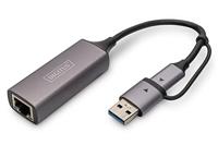 Digitus DN-3028 Netwerkadapter 2.5 GBit/s USB, USB-A 3.0, USB-A 3.1 Gen 1, USB-A 3.2 Gen 1, USB-A - thumbnail