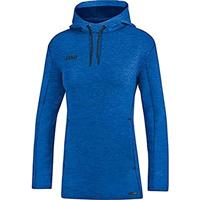 JAKO 6729D Sweater Met Kap Premium Basics Dames - Royal Gemeleerd - 44 - thumbnail