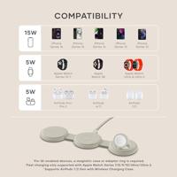 Satechi OntheGo 3-in-1 wireless oplader (15W) - Sand - thumbnail