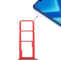 SIM-kaart lade + micro SD-kaart lade voor Huawei Honor 8X (rood) - thumbnail