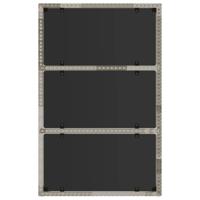 4-delige Loungeset met kussens poly rattan grijs - thumbnail