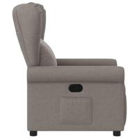 Fauteuil verstelbaar stof taupe - thumbnail