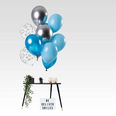 Ballonnen Set Aquamarine Metallic Premium 30cm (12st)