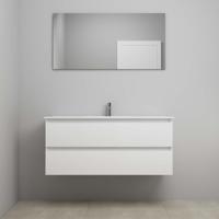 On-Line Badkamermeubelset - 120 cm - Voorgemonteerd - Porseleinen Wastafel - 1 Kraangat - Spiegel - Hoogglans Wit - thumbnail