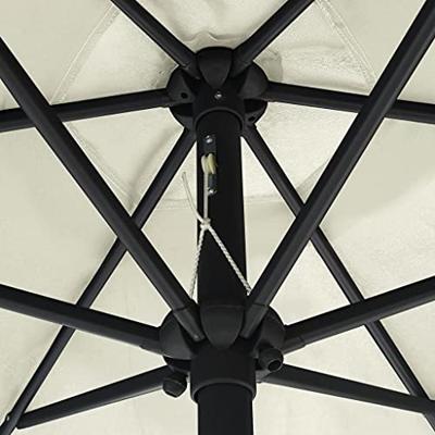 VidaXL Parasol met aluminium paal 270x246 cm zandwit - thumbnail
