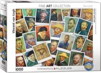 Vincent van Gogh Selfies Puzzel 1000 Stukjes - thumbnail