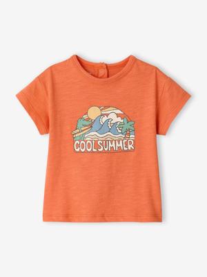 T-shirt baby jongen biologisch katoen sinaasappel