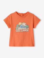 T-shirt baby jongen biologisch katoen sinaasappel - thumbnail