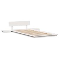 Bedframe Wit 100 x 200 cm Hout - thumbnail