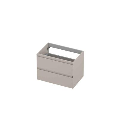 INK - Onderkast 2 Laden Greeploos Gelakt 45gr - 700x450x520 Mm - Mat Kasjmier Grijs