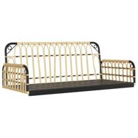 Schommelbank met kussens 105x58x38 cm poly rattan en staal - thumbnail