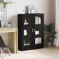 Boekenkast 82,5x30,5x115 cm spaanplaat zwart eikenkleurig - thumbnail