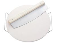 Leifheit 3159 pizzasteen rond met mes - thumbnail