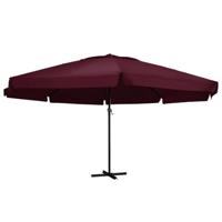 VidaXL Parasol met aluminium paal 600 cm bordeauxrood - thumbnail