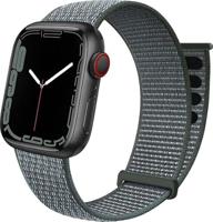 Nylon sport loop band - Grijsgroen - Extra sterke klittenbandsluiting - Geschikt voor Apple Watch 38mm / 40mm / 41mm / 42mm - thumbnail